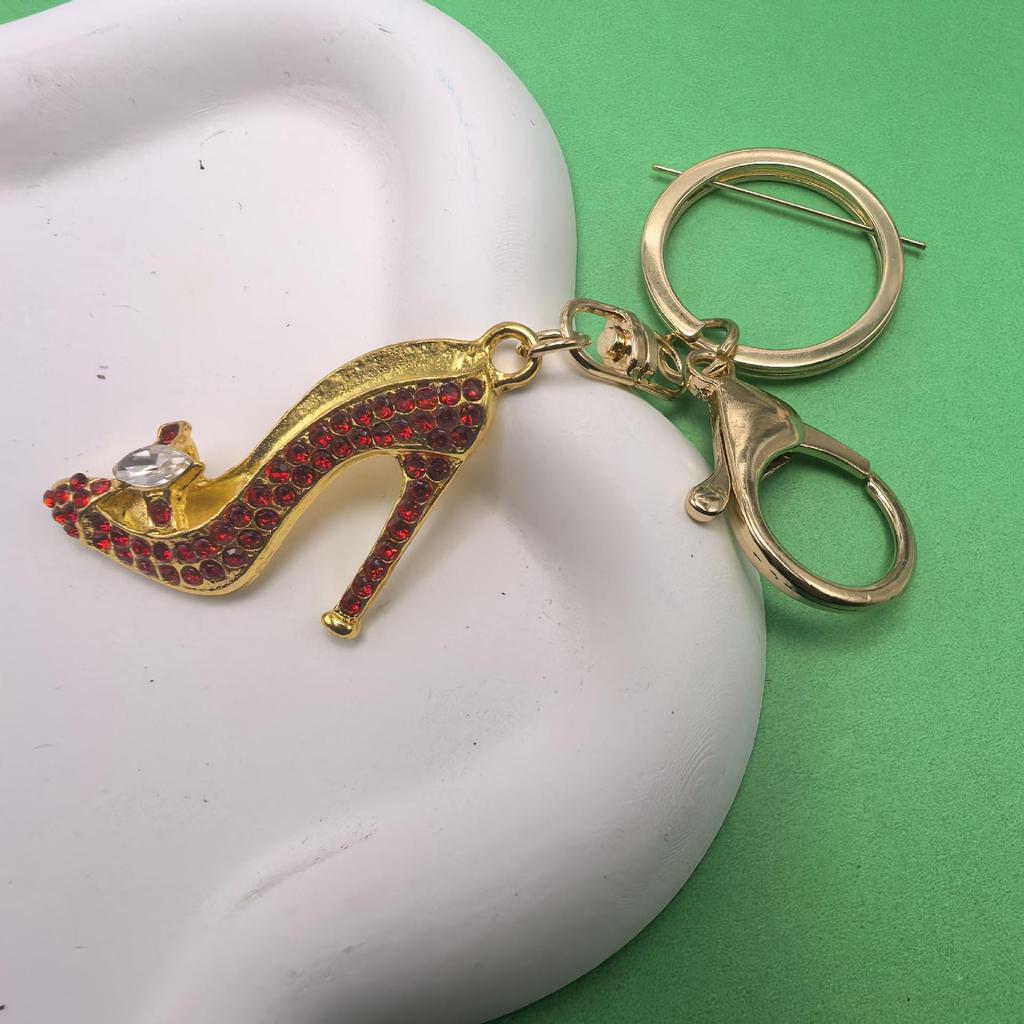 Crystal High Heel Keychain & Car Pendant with Rhinestones