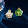Korean Style Green Floral Summer Earrings - Elegant, Versatile, Sweet Studs for a Fresh, Fashionable Look