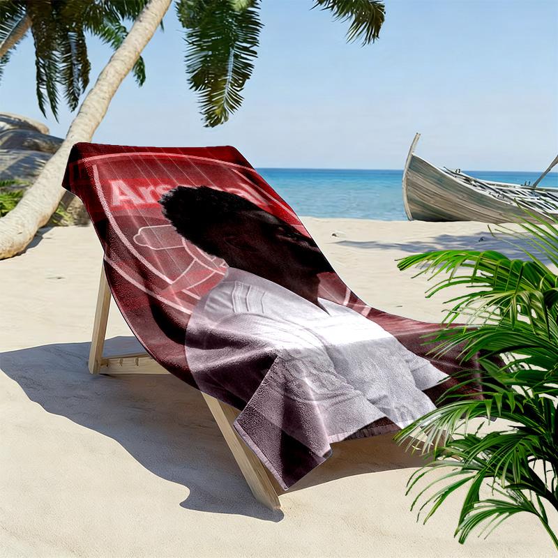Bukayo Saka Print Beach Towel, Large Soft Quick Dry Towel for Beach Camping Swimming