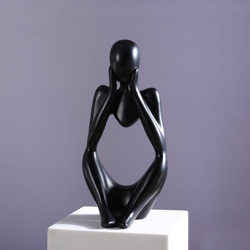 3D Printed Abstract Character Ornament for Living Room Decor
