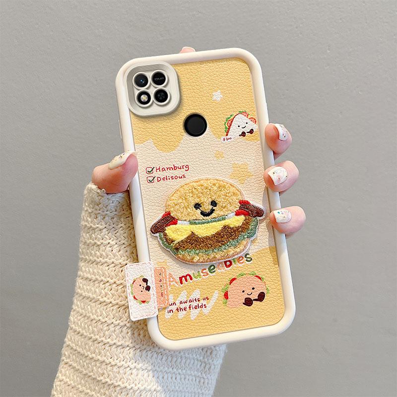 KEYSION Cartoon Cute Plush Embroidery Case for Redmi 10A 9A 9C with Lanyard Silicone Shockproof Phone Cover for Xiaomi Redmi 9C 10A 9A