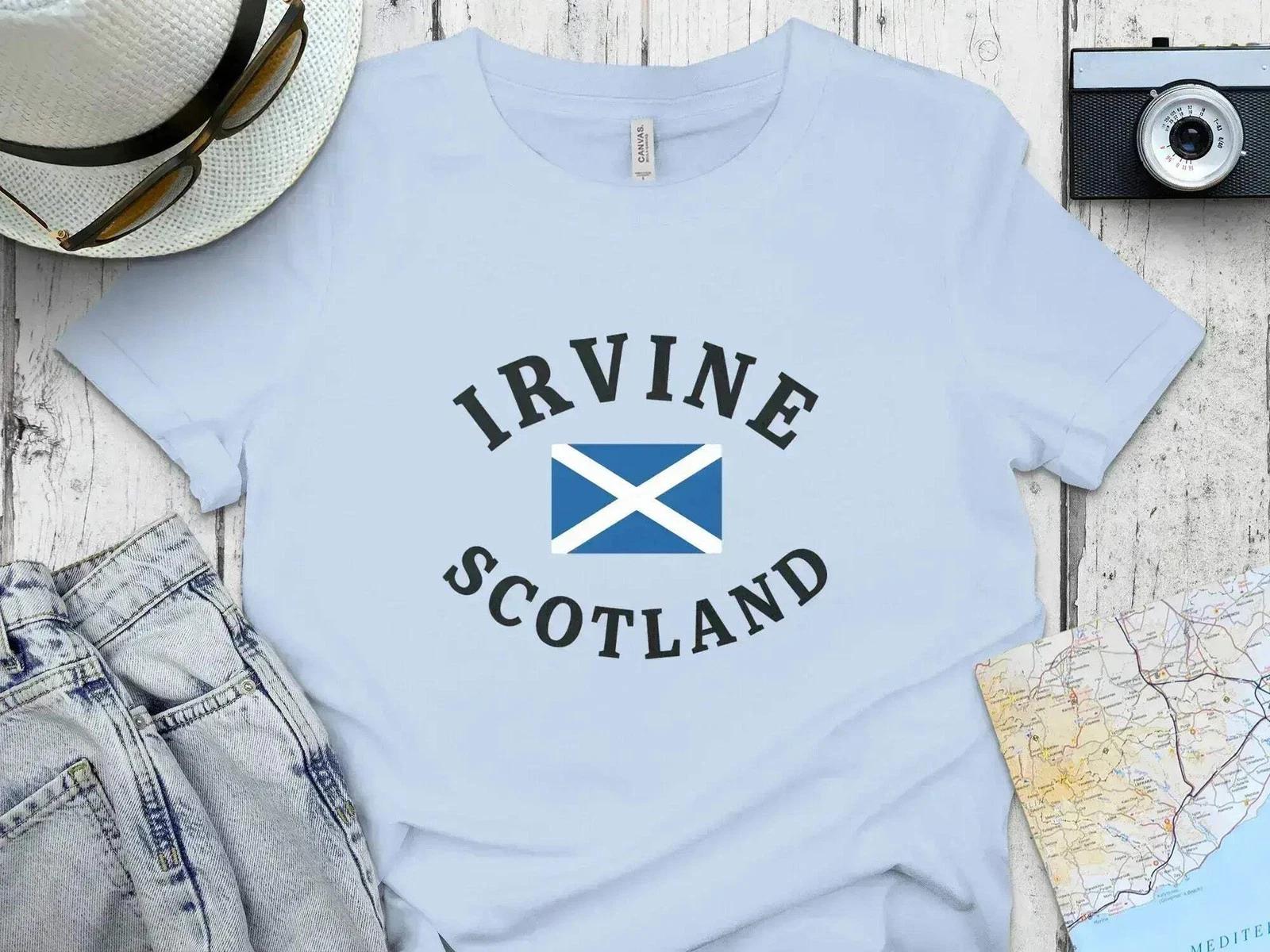 Irvine Scotland Flag Graphic T-Shirt – Scottish Heritage L