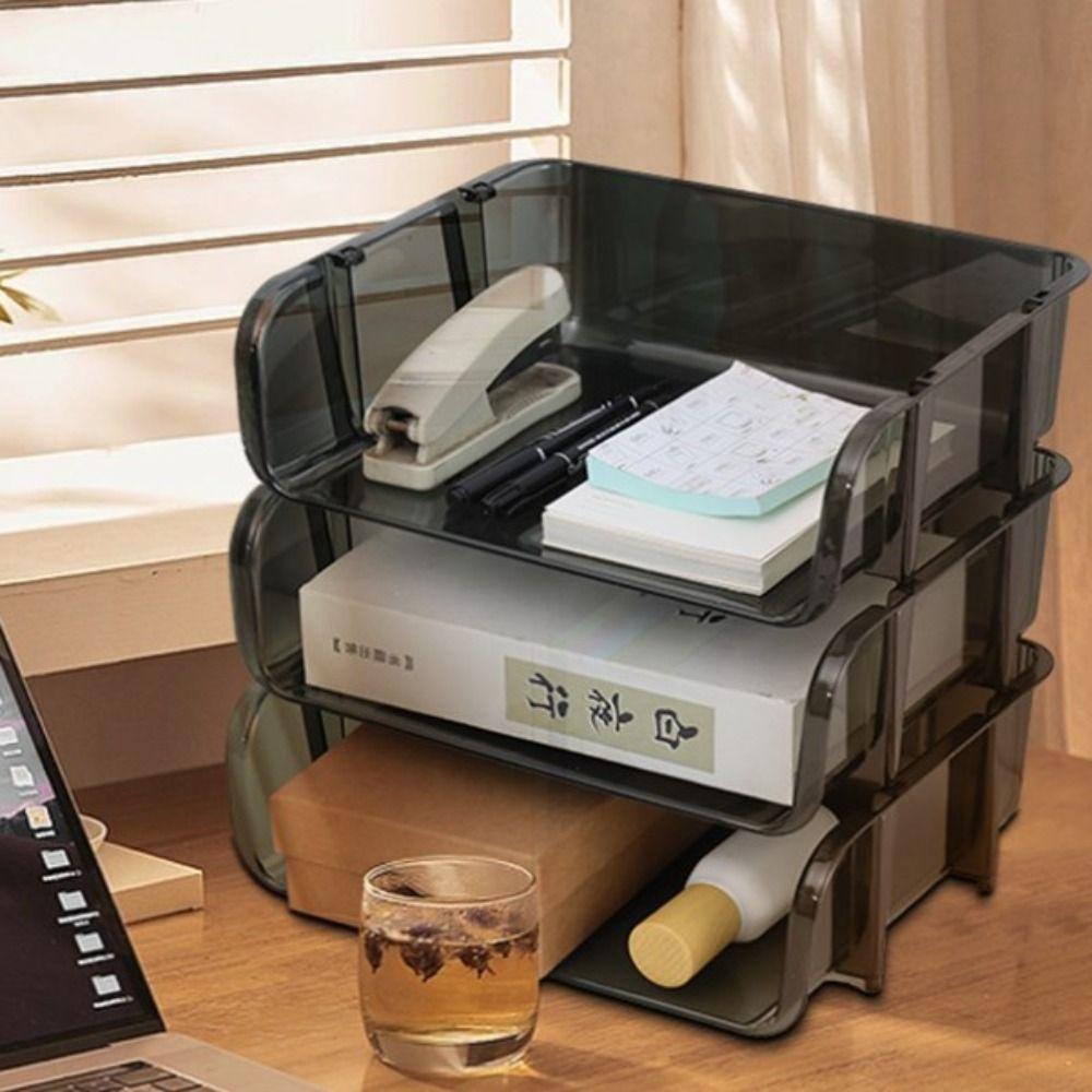 Minimalism A4 File Rack INS Style Desktop Organizer Simple File Storage Tray  Home Office