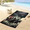 Name Custom Reaper Print Beach Towel, Large Soft Quick Dry Towel for Beach Camping Swimming
