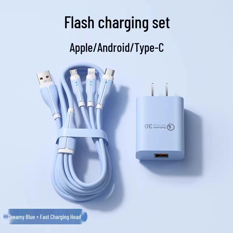 Universal Charger Plug & Cable Set for Fast Charging: Compatible with Apple, iPhone, Huawei, Vivo, Honor, Mate