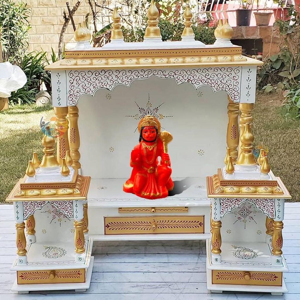 Hanuman Murti for Car with Free Hanging Hanuman and Pocket Chalisa - Bajrang Bali Murti for Protection from Negative Energy