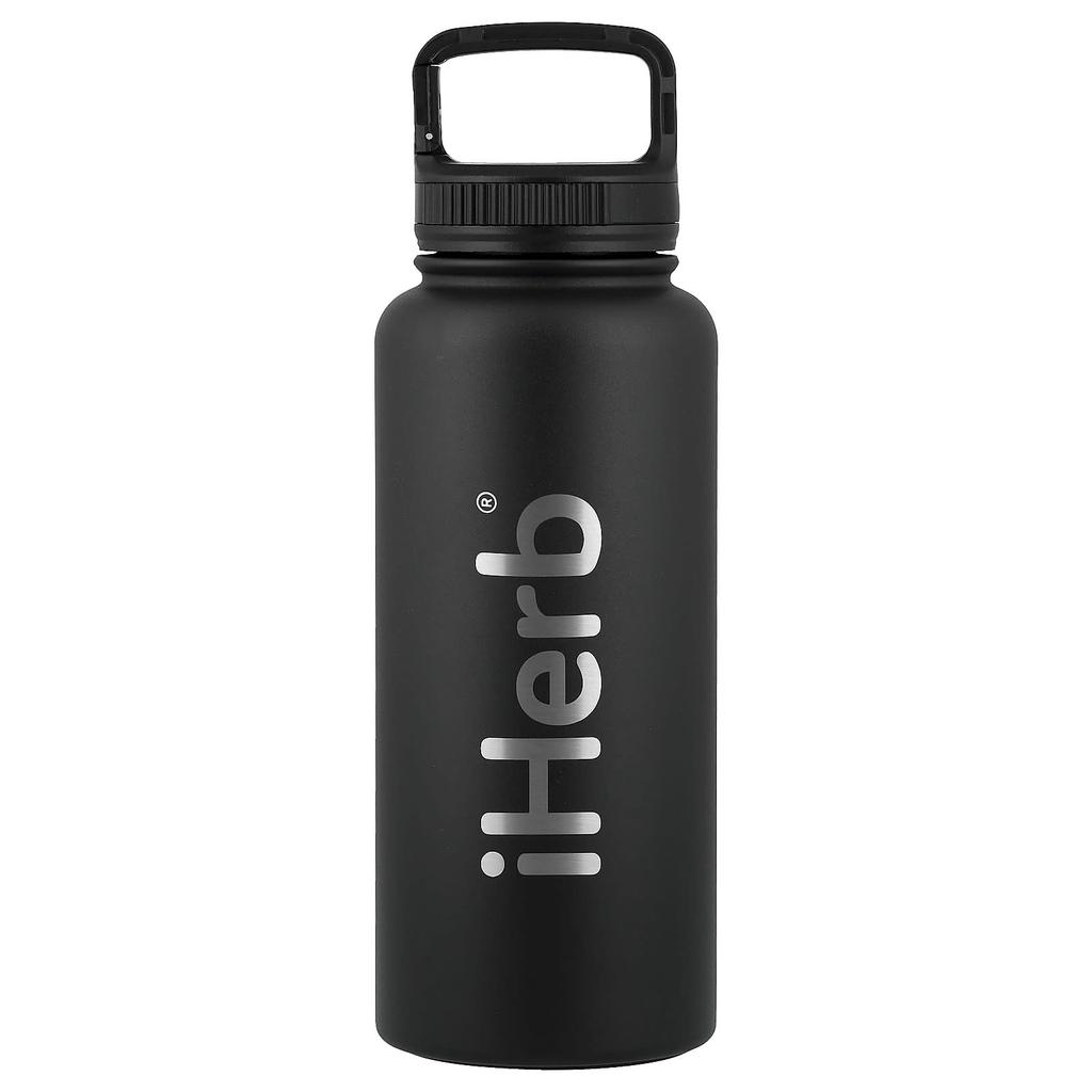 iHerb Goods, iHerb® Botal Insulated Sports Bottle, Black, 960 Ml (32 Oz)