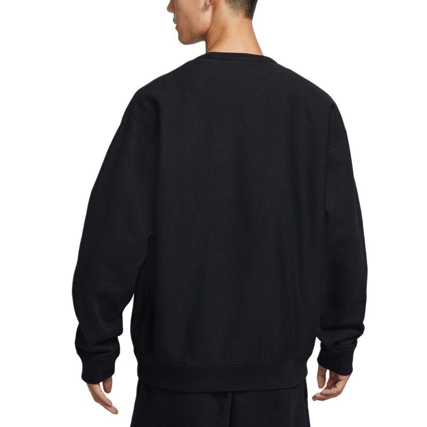 Nike Black Solo Swoosh Plush Crew Neck Sweatshirt Men's HV1087-010