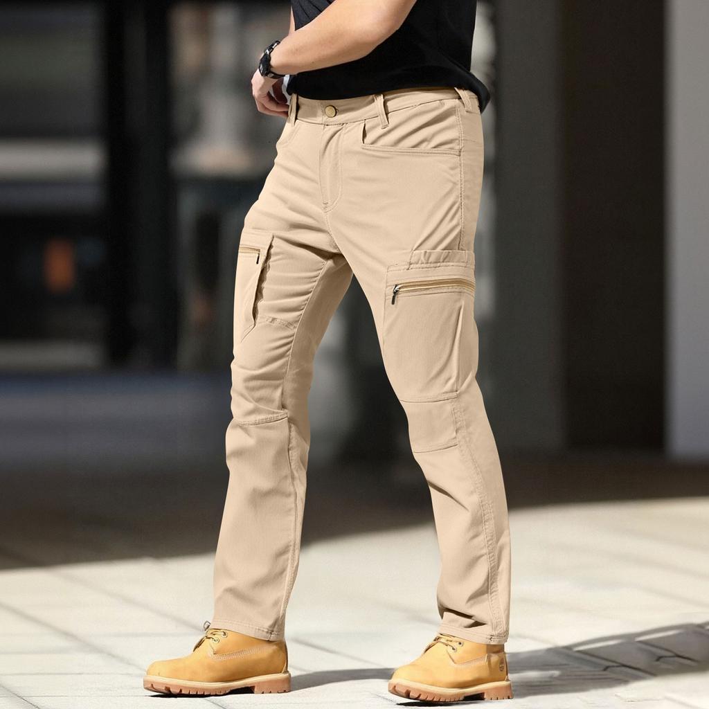 Men'sl Cargo Pants, Outdoor Working  Fishing, Camping, Wear-resistant Work Pants With Zipper And Multi-pocket