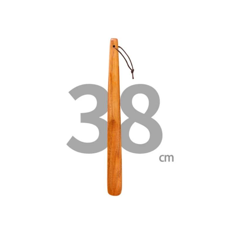 Wooden Shoe Horn Extra Long Handle Hanging Portable Easy to Put On and Take Off For Seniors Footwear Accessories