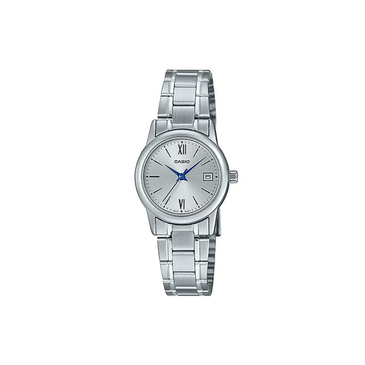 

Casio Standard Series Minimalist Business Casual Versatile Small Dial Date Display Waterproof Quartz Movement Stainless Steel Strap LTP-V002D-7B3 Regular Watch Box,Silver Dial