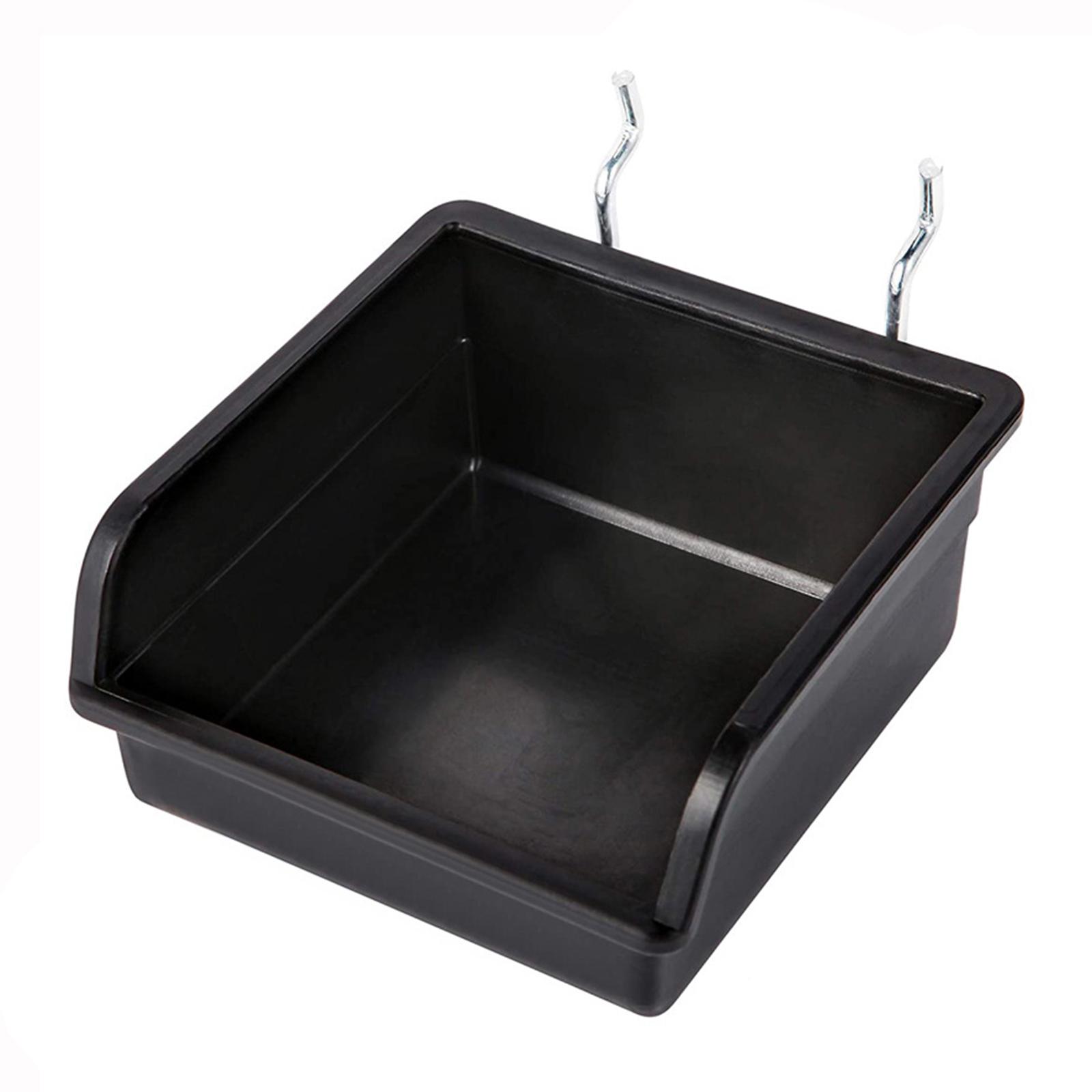 

Эффективные контейнеры для хранения из перфорированной доски с крючками и этикетками Практичная корзина из перфорированной доски Эффективное решение для хранения оборудования L чёрный