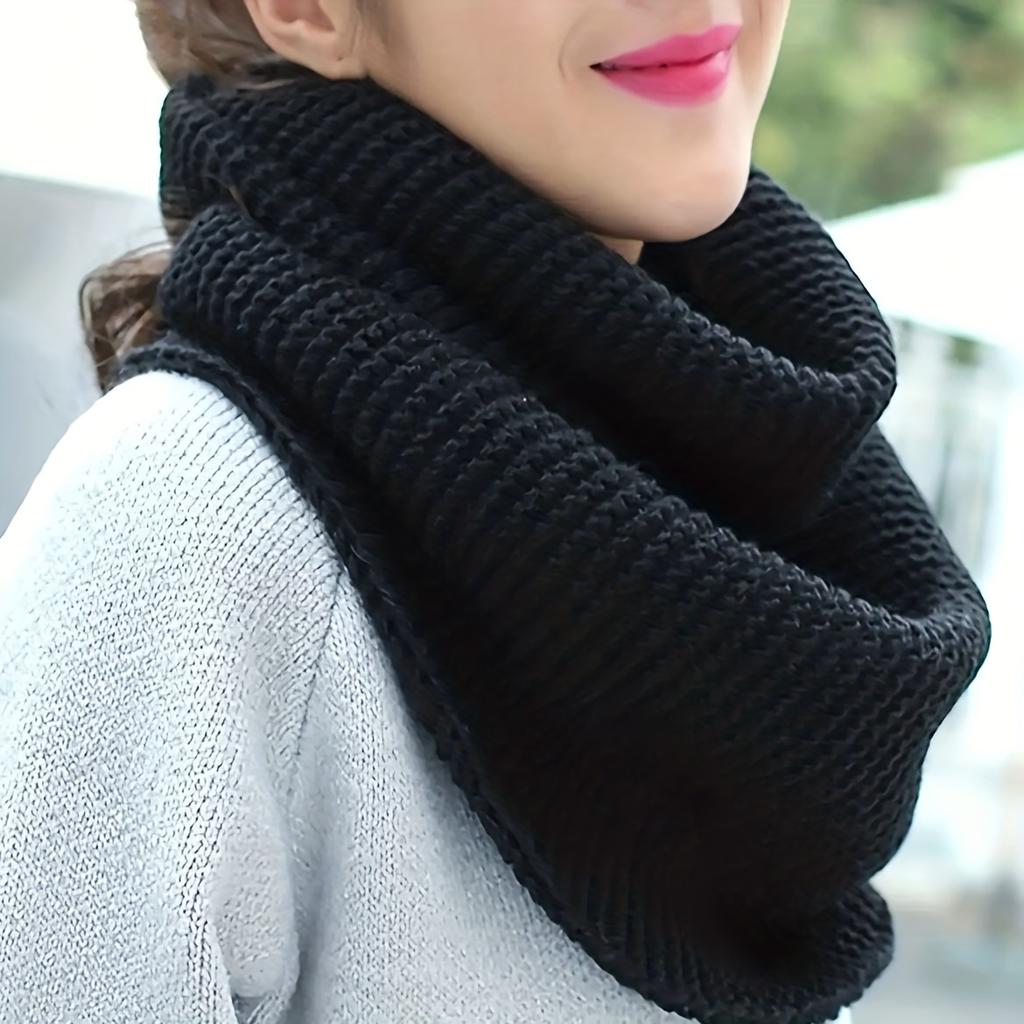 Eleganter dicker Winterschal für Damen | Winddicht, Atmungsaktiv, Unendlicher Schlauchschal, Weicher Stil, Modische Bedeckung, Ideal zum Skifahren, Snowboarden
