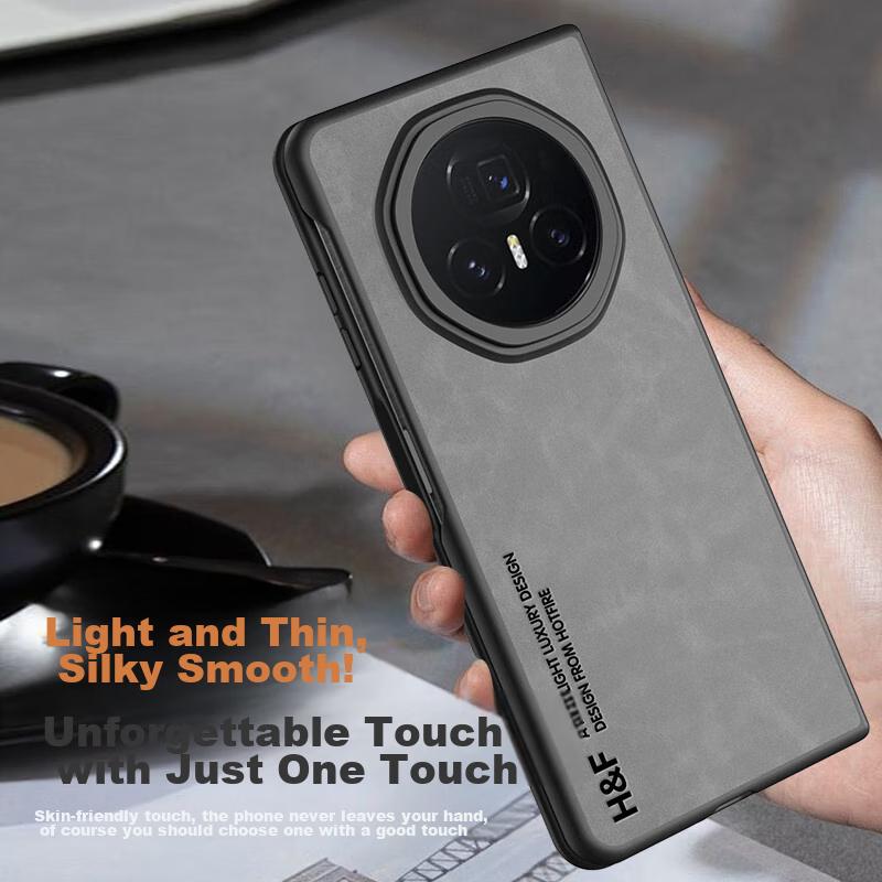 Honor Magic Vs3 Phone Case, New Magic Vs3 Protective Cover, Upgraded Skin-Like Matte Lens Full Protection Silicone Case - Smoke Gray