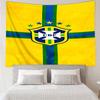 1PC Brazilian Football Emblem Printed Tapestry Room Decoration Wall Hanging for Living Room Bedroom, Dormitory, Birthday and Christmas Gifts