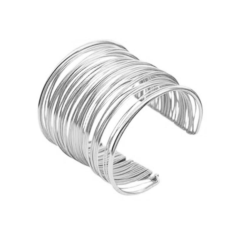 Trendy Geometric Multi-layer Metal Bracelet: High-end, Fashionable European & American Style