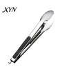 Rust-resistant Kitchen Tongs with Anti-Slip Handle And Silicone Scalloped Edges, Stainless Steel Heavy Duty Locking Food Clips for Grilling BBQ Salad,