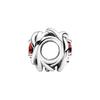 Pandora Moments Eternal Loop Charm Women Jewelry Accessories Red Silver 790065C01