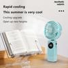 Portable Handheld Personal Rechargeable Fan Led Digital Display 90°Adjustable Rechargeable Fan 5 Speed Wind With Lanyard