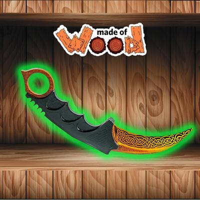 CS:GO Деревянный нож Karambit Lore, Maskbro, деревянный нож, сделанный из дерева, для любителей Counter Strike Global Offensive