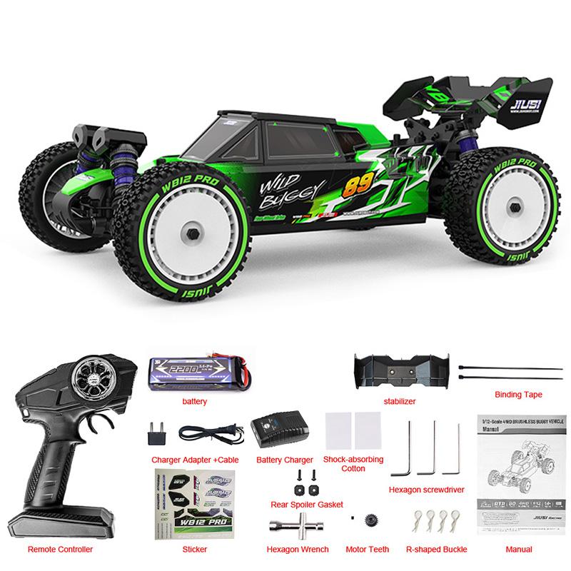 1:12 80km/h JIUSI WB12 PRO Rc Car 4WD Off Road Racing Car 2.4G Remote Control Car Competitive Toys Drift Cars For Boys Gift