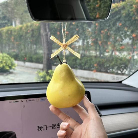 Fruit Car Pendants Artificial Foam Fruits Rear Mirror Car Charm Christmas Tree Hanging Ornaments for Auto Accessory Xmas Decor