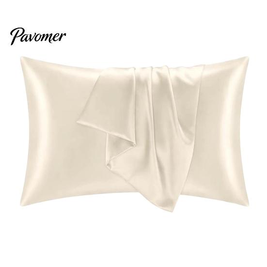 Wrinkle Resistant Bedding Shams Satin Pillow Case, Silky Cooling Cover, Reduces Hair Frizz & Skin Versatile Home Accessories Friction, Solid Color Bed