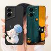 Phone Case For Tecno Pova Neo Neo3 LH6n LE6 Casing Liquid Silicone Cartoon Dragon Funny Cat Seabeach Pattern Back Cover