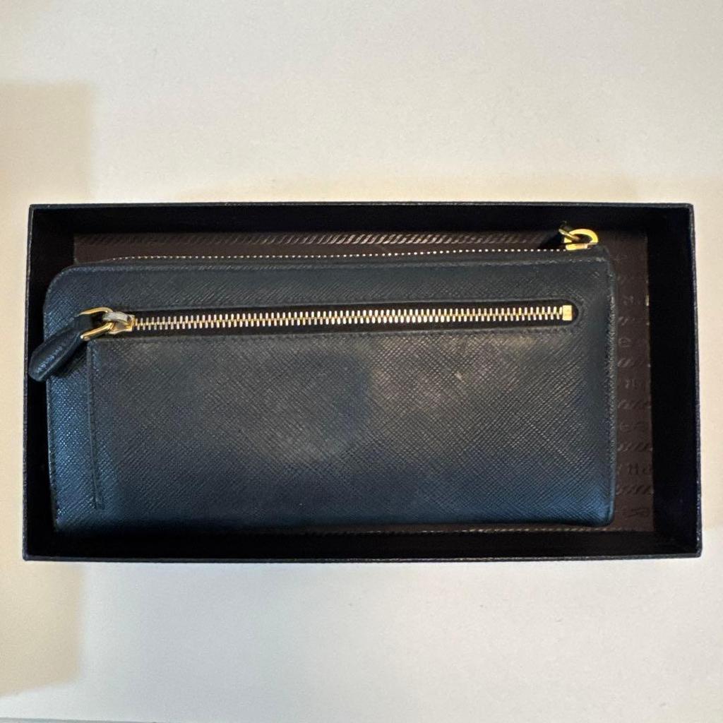 Used PRADA SAFFIANO FIOCCO NERO Long Wallet - Price Reduced