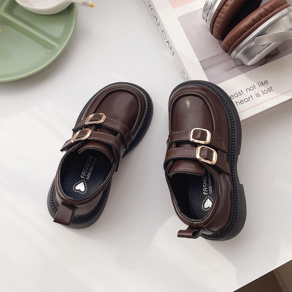 Girls shoes children's princess small leather shoes 2025 spring and autumn new girls British black single shoes loafers