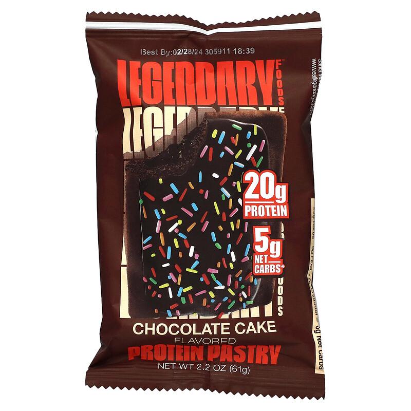 Protein Pastry, Chocolate Cake, 10 Pack, 2.2 Oz (61 G) Each
