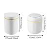 Round/Triangle Small Trash Can with Lid Non-slip Plastic Waste Bin Garbage Organizer  Car