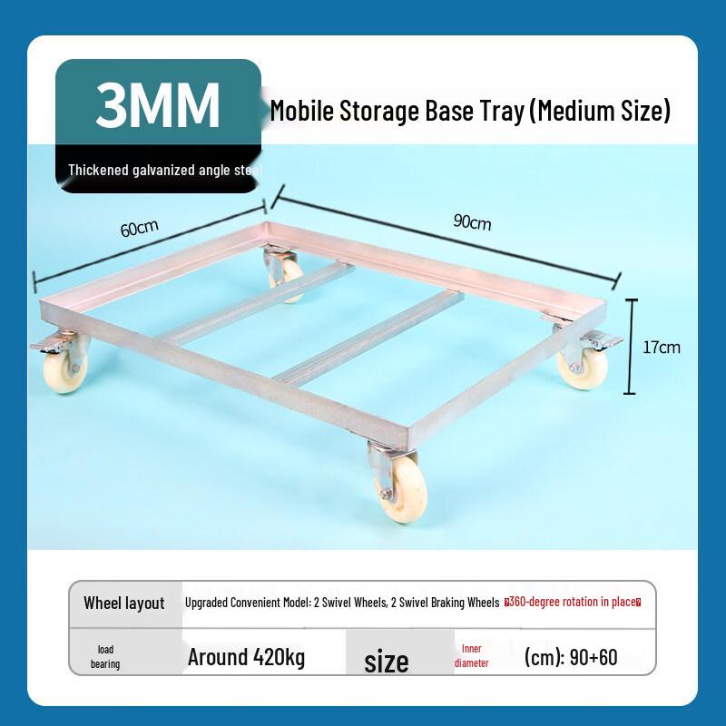 

Planter Tray Base with Light Wheels