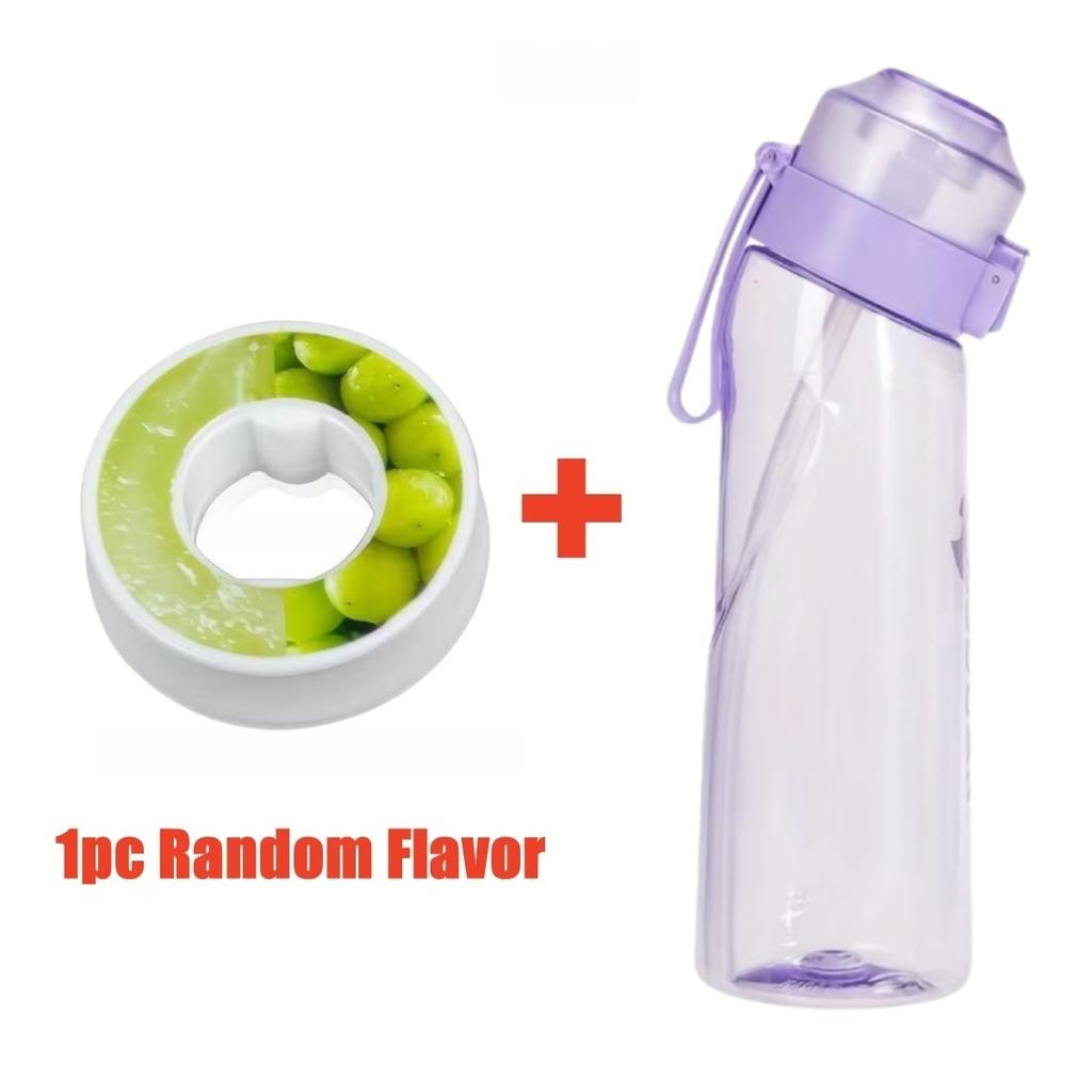 650ml/22oz Sports Water Bottle With 7 Fruit-Flavored Pods Portable Fitness Bottles For Outdoor Activities Leakproof Drinking Cup