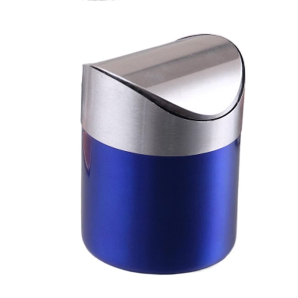 Rust-proof Desktop Trash Can Dust-proof Desktop Dumpster Mini Flip Trash Can  Bathroom