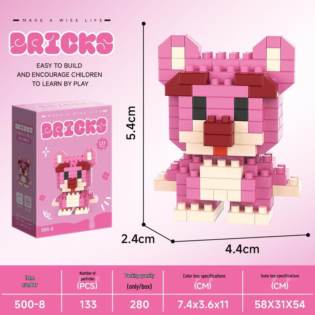 Micro Particle Cartoon Figure Building Blocks for Kids - Assembly Toys & Hanging Ornaments
