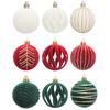6 pz/scatola Palline di Natale Decorazioni da Appendere all'Albero di Natale Alta Qualità Palla per Albero di Natale Decorazione Natalizia 2024 Noel Navidad