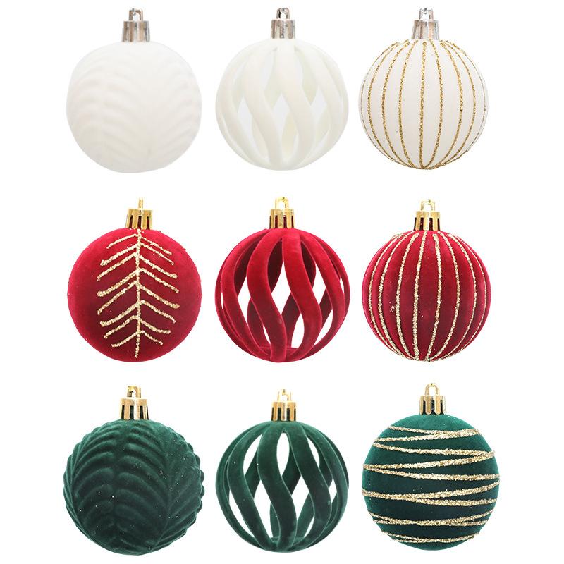 6 pz/scatola Palline di Natale Decorazioni da Appendere all'Albero di Natale Alta Qualità Palla per Albero di Natale Decorazione Natalizia 2024 Noel Navidad