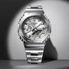 Casio G-shock G-Steel GM-2110D-7A Stainless Steel Silver Dial Sport Watch