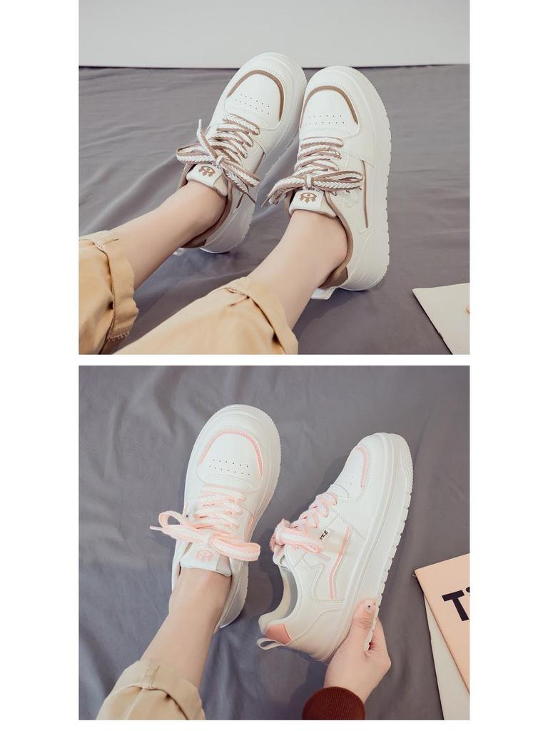 2025 Spring Women's White Breathable Versatile Sneakers - Casual Canvas with Soft Sole for Spring & Autumn