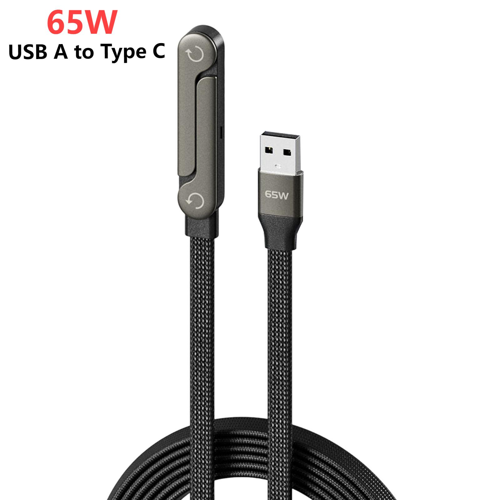 

240W/65W USB C Cable Braided Data Transfer Fast Charging Foldable Phone Holder PD Type C Cable For Xiaomi iPhone 15-17 Samsung