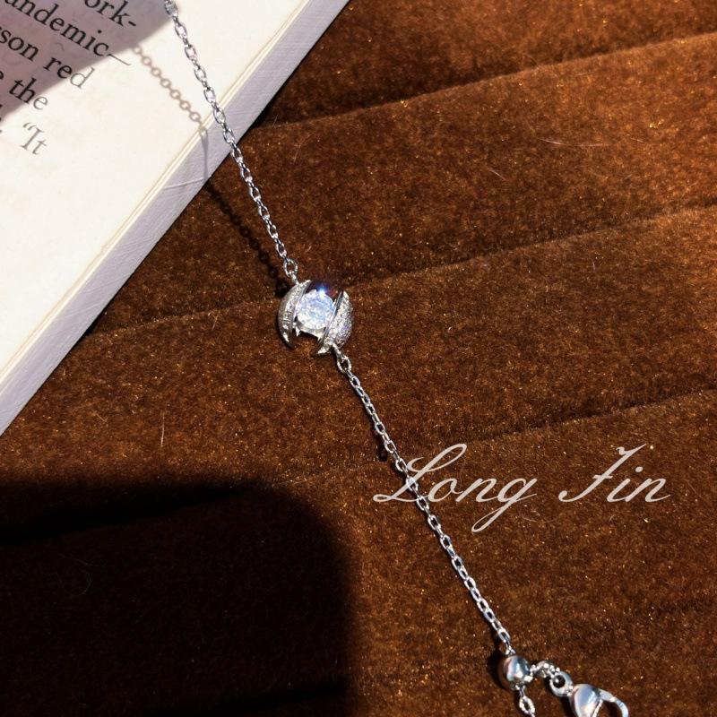 Винтажный браслет Buccellati Wind Suspended Planet с бриллиантами, женственность, матовая отделка, холодные круглые бриллианты, ювелирные изделия