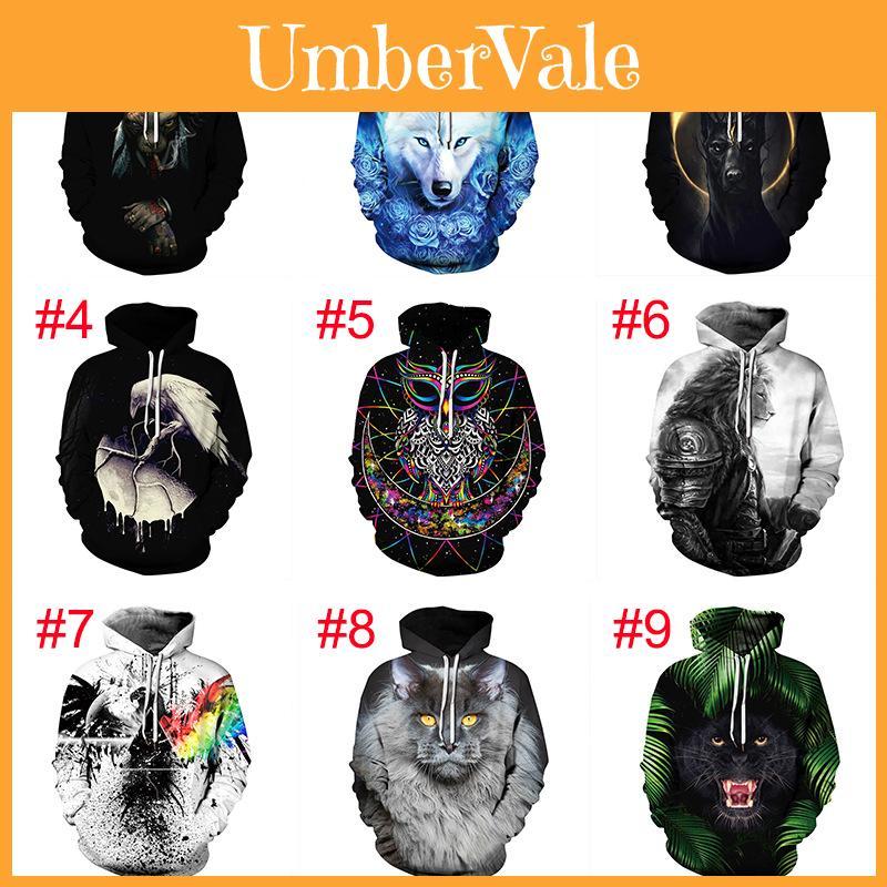 3D Weltraum Galaxie Wolf Grafik Sweatshirt Jacke Pullover Hoodie Unisex Pullover