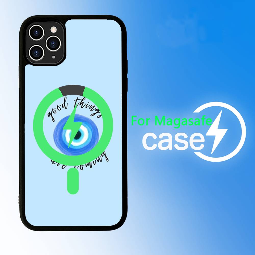 Lucky Eye Blue Evil Eye Phone Case For iPhone 16 15 14 13 12 11 17 Pro Max Plus Magnetic Wireless Cover