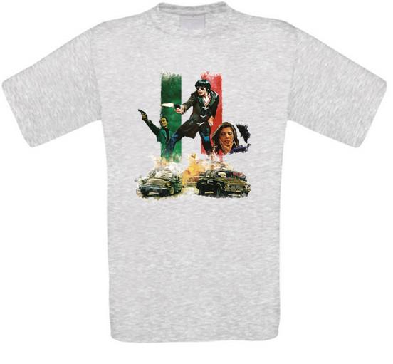 Berserker Milano Odia la police can t shoot cult movie t-shirt all sizes - S