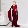 Vestito con Maniche a Campana Donna Halloween Allacciatura Slim Fit Maniche Irregolari con Volant Lunghezza Media Scollo Tondo Svuotato Colore Unico Cosplay Vampiri