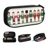 Custom Kawaii Merry Christmas Nutcrackers Pencil Case for Large Storage Nutcracker Soldier Doll Gift Pencil Box School Supplies
