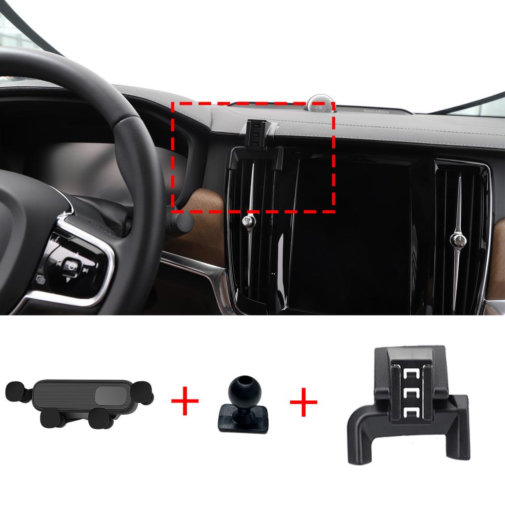 Car Mobile Phone Holder Accessories for Volvo S90 V90 2016~2025 360 GPS Bracket Navigation Stand Auto