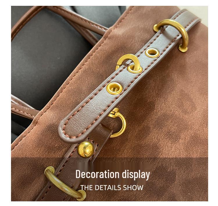 2025 Retro Leopard Print Women's Large Capacity Shoulder Crossbody Handbag