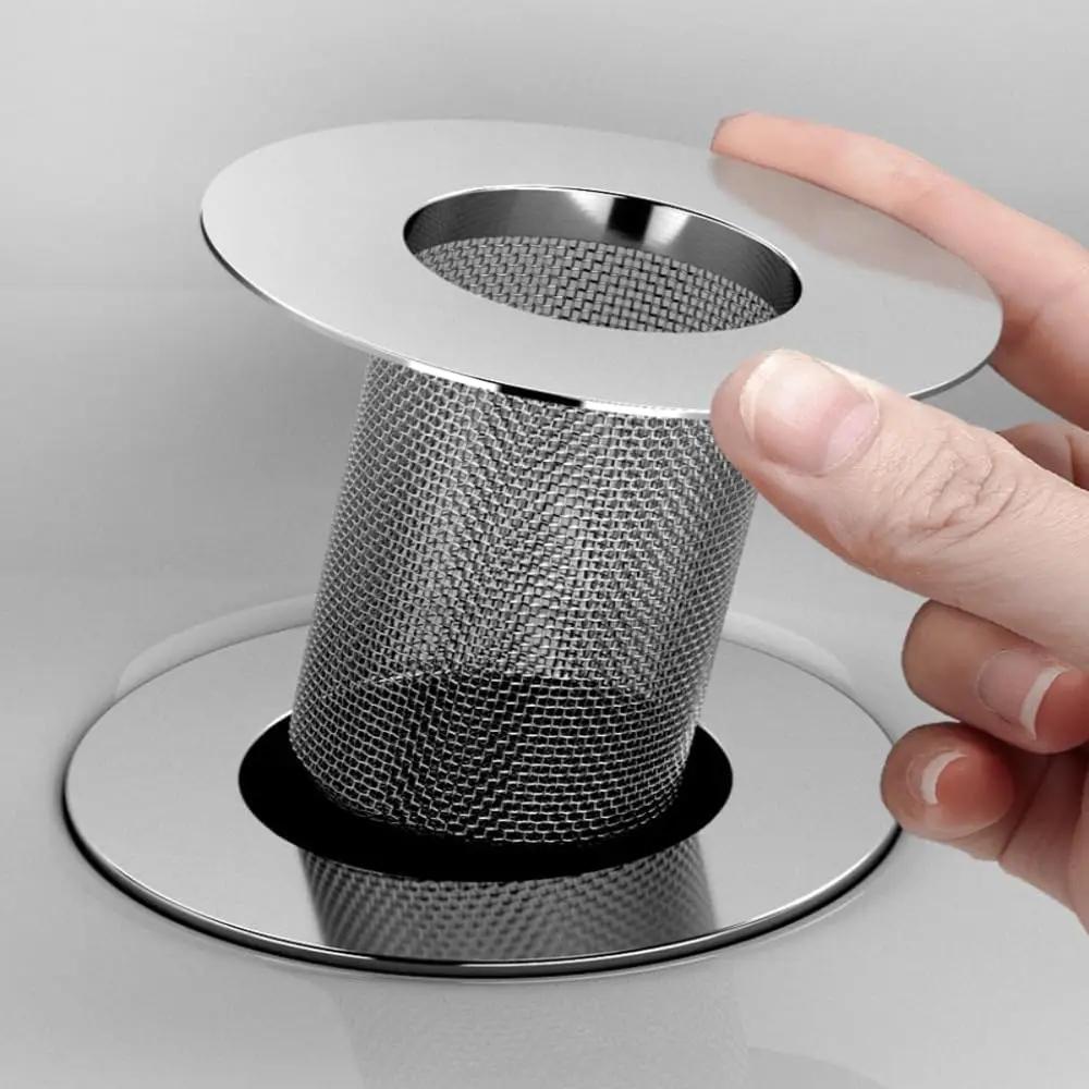 Floor Drain Filter Stainless Steel Mesh Kitchen Sink Filter Bathtub Hair Catcher Stoper Anti-clog Shower Net Strainer Drains